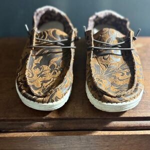 tooled leather Hey Dudes